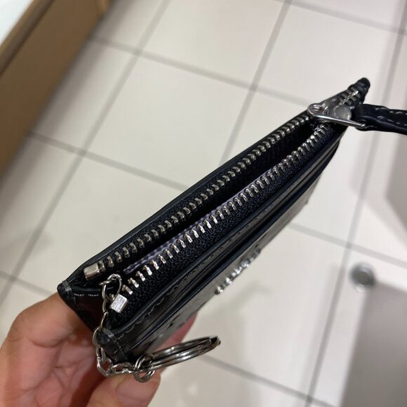 Coach Mini Skinny Id Case With Star Print CW876 Chalk - Picture 12 of 15